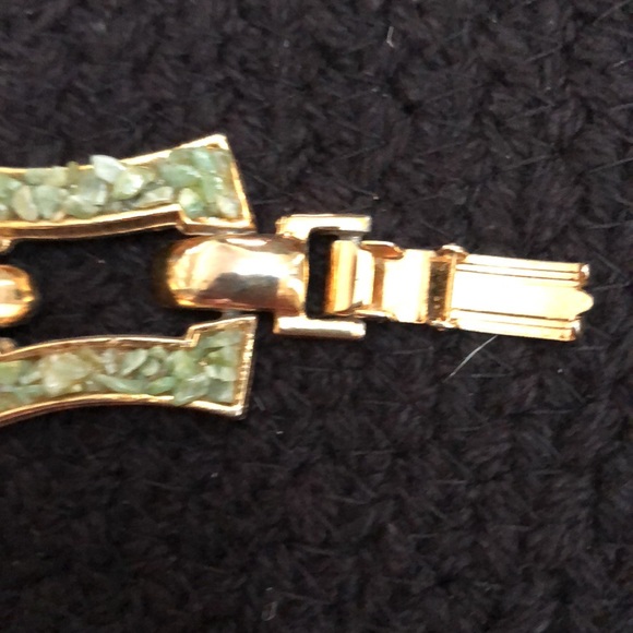 Misses Bracelet with Gold Metal And Green Stones - Picture 4 of 7